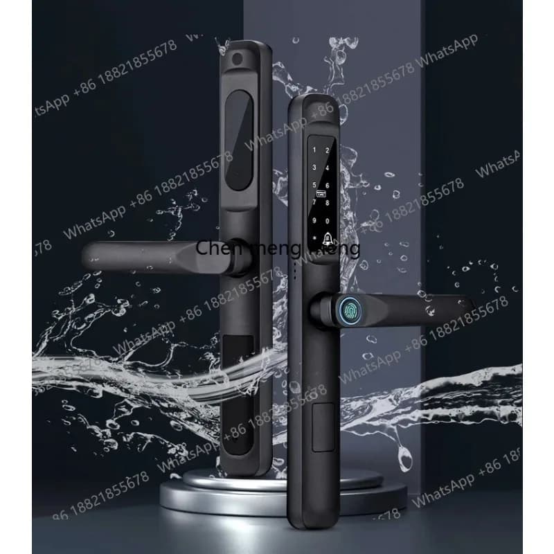 Serratura Intelligente Elettronica Senza Chiave, Serratura in Alluminio a Ponte Termico Rottolato, Serratura Slim Smart con Impronte Digitali e Password