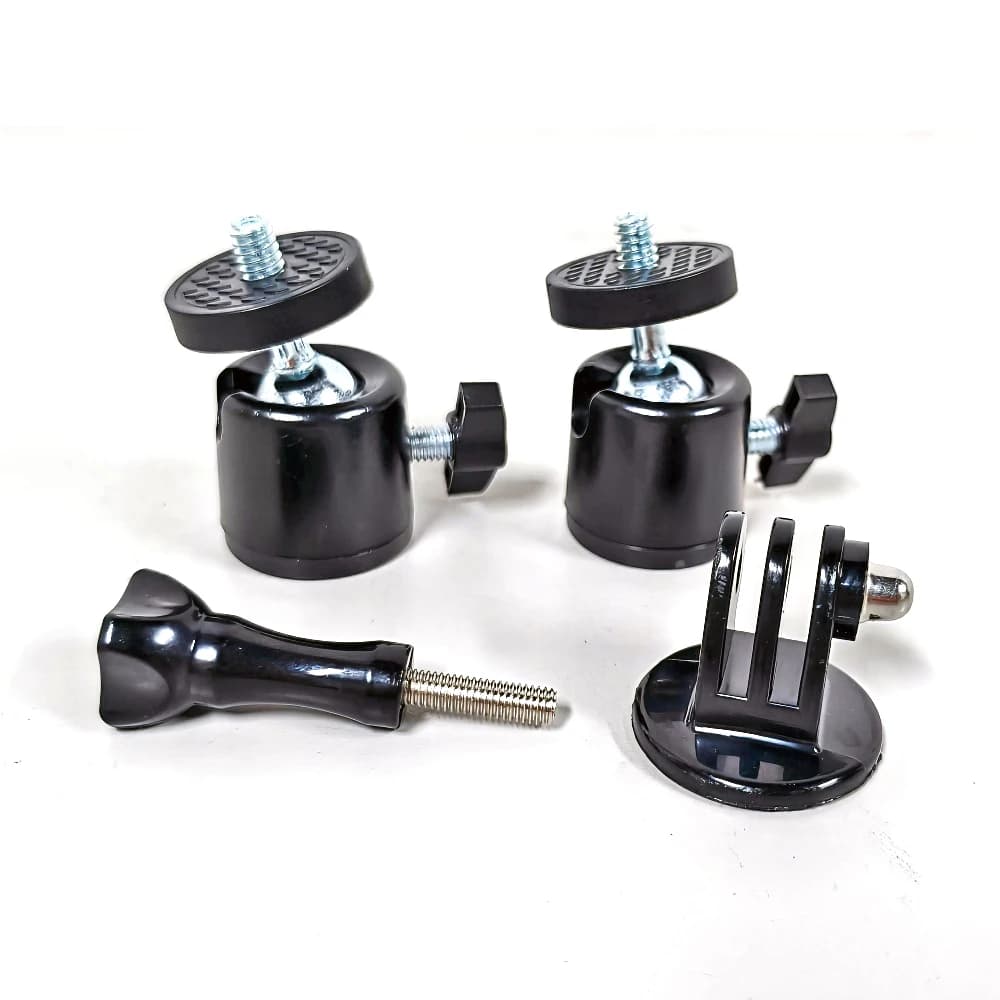 2PCS 1/4" Swivel Mini Ball Head Screw Tripod Adapter Mount for GoPro Hero 13 12 11 10 9 8 Insta360 X5 X4 X3 DSLR Camcorder Light
