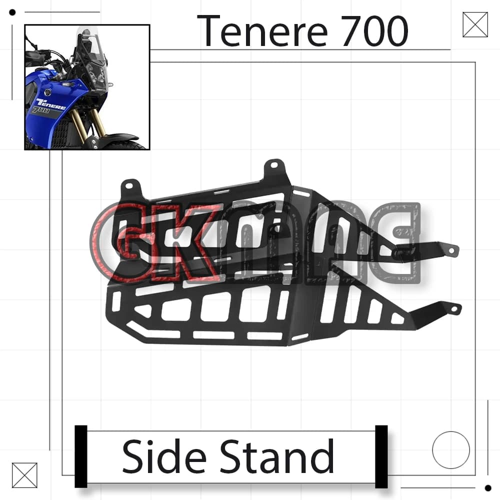 Nuovo Supporto Laterale per Valigie e Cavalletto Laterale per Moto Yamaha Tenere 700 T7 T700