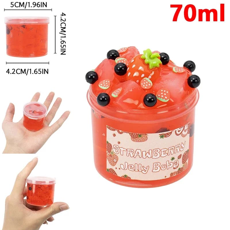 AA- Large Capacity Crunchy Slime Kit Premade Crystal Slime Set Super Soft and Non-Sticky Jelly Cube Slime Crystal Soil
