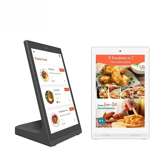 Cornice digitale commerciale da 10/10,1 pollici con display LCD verticale da tavolo, touchscreen, Android, Wi-Fi per foto e immagini.