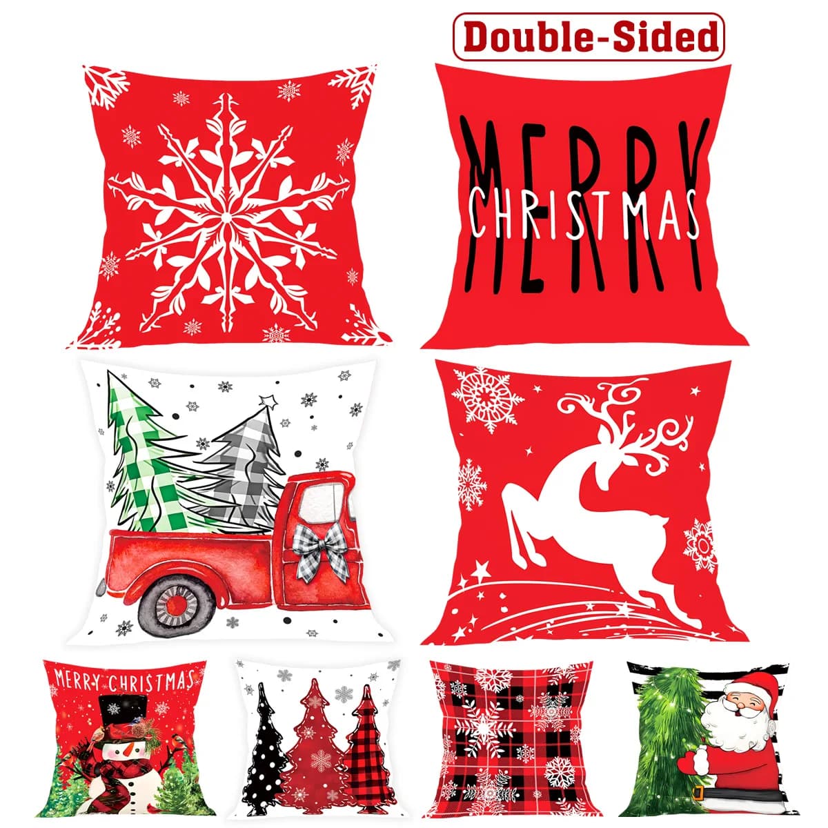 Christmas Cushion Cover Merry Christmas Decoration for Home 2025 Pendant Xmas Pillow Case Ornaments Navidad Natal New Year Gift