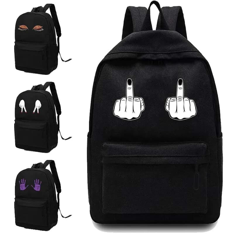 Borsa da scuola per spalle da donna Zaini unisex in tela Borsa sportiva Modello sul petto Zaino casual stampato Zaino per laptop di design