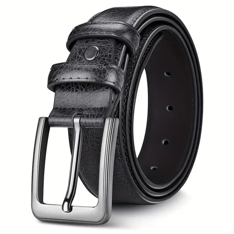 Nuova cintura vintage da uomo di alta gamma con fibbia ad ardiglione, semplice e versatile, adatta per jeans e pantaloni