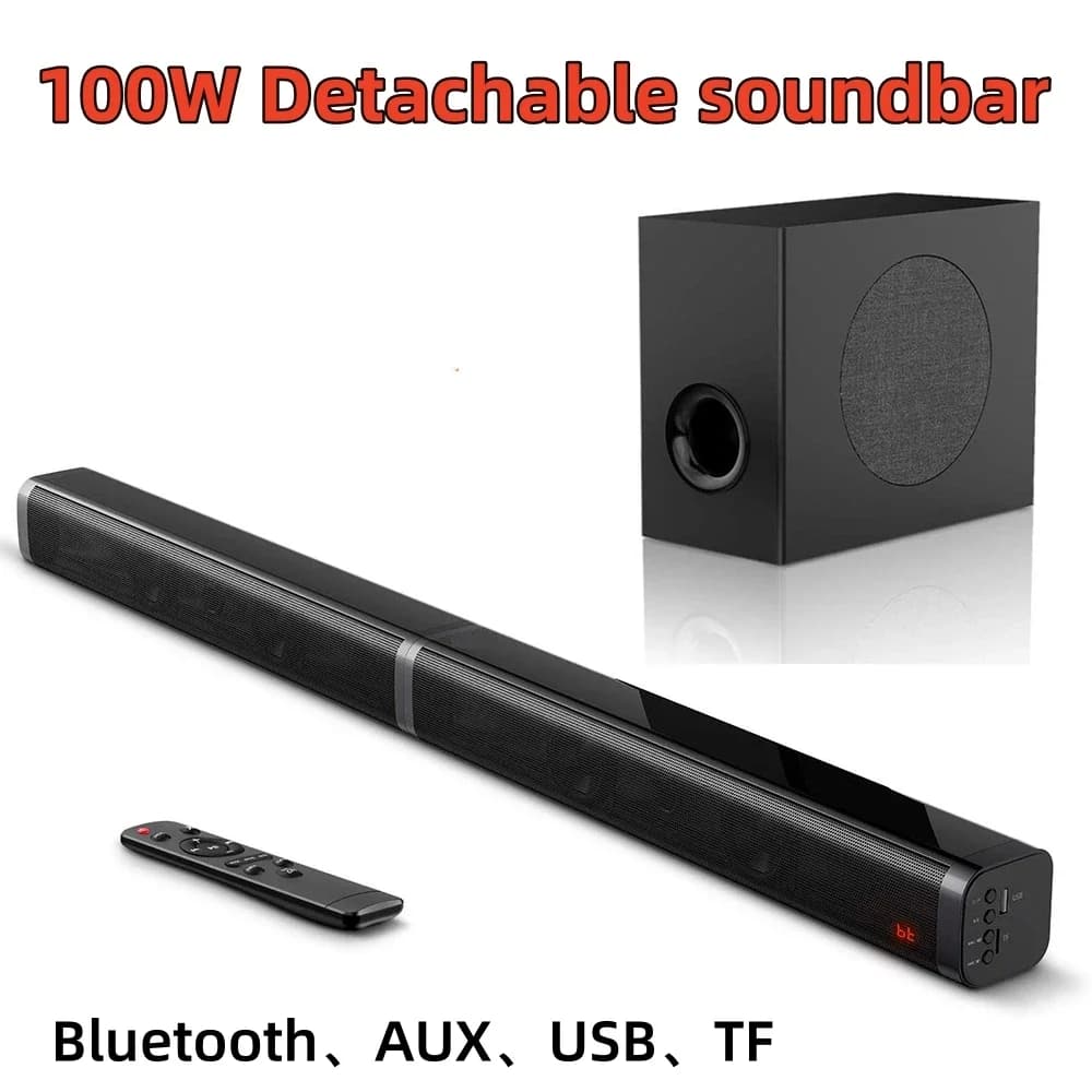 Altoparlante subwoofer da parete eco home theater da 100 W Soundbar multifunzionale Sound Blaster Echo Wall Altoparlante Bluetooth AUX, SW OUT