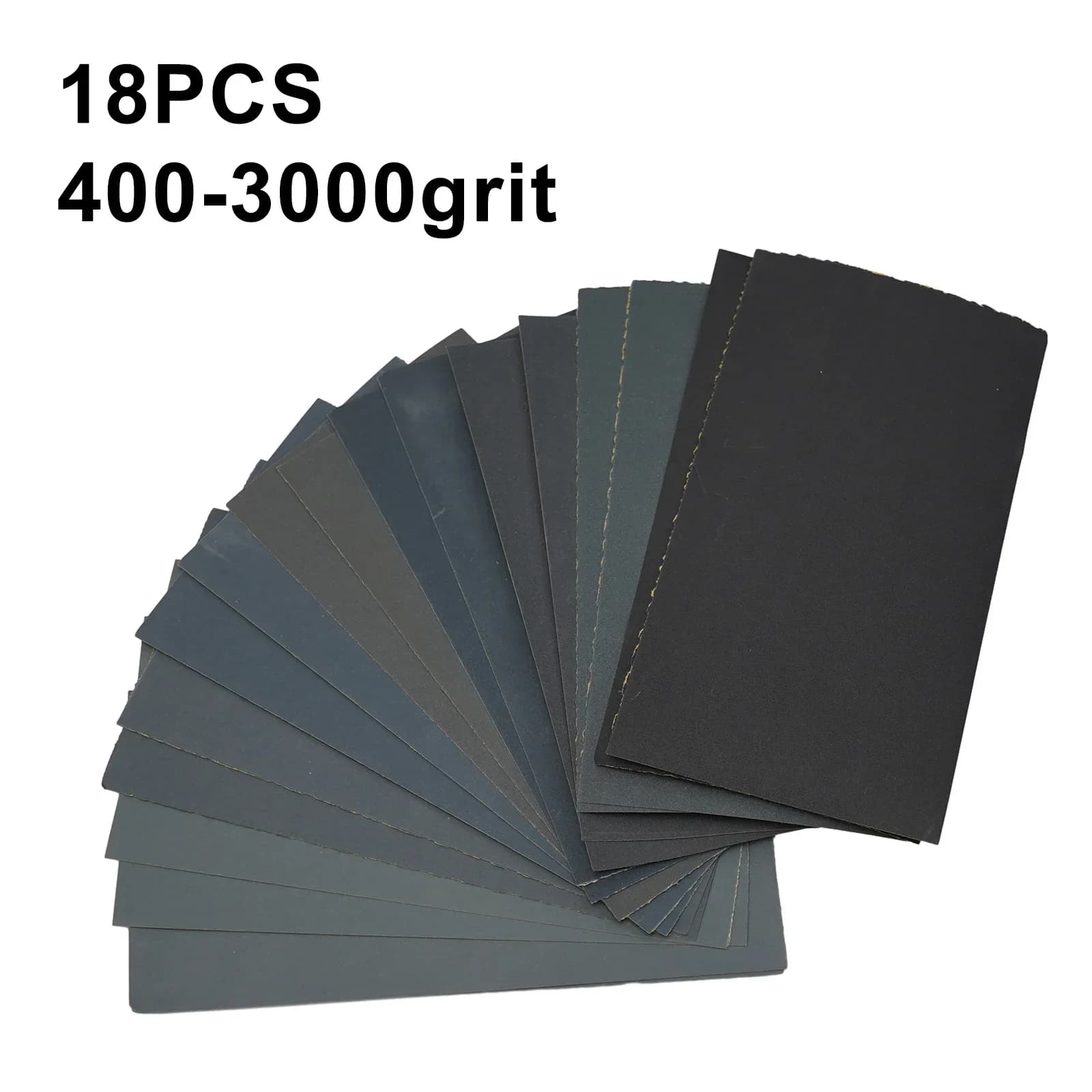 18 pz/set Carta Vetrata 400,600,800,1000,1200,1500,2000,2500,3000 Carta Vetrata a Grana Carta Abrasiva Carta Abrasiva per Lucidatura a umido/secco Strumenti