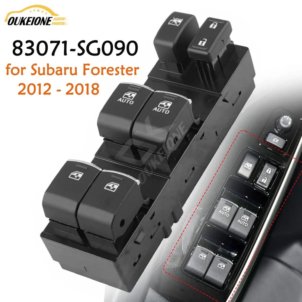 Interruttore di comando finestrino principale per Subaru Forester 2012 2013 2014 2015 2016 2017 2018 Pulsante sollevatore vetro anteriore sinistro 83071-SG090