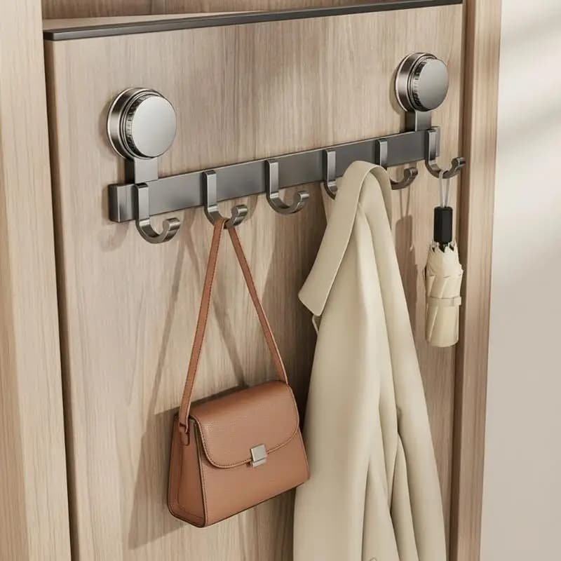 New Removable No Drill Coat Hanger Vacuum Suction Cup Hangers Bathroom Bedroom Kitchen Multi-Purpose Suction Cup Coat Hook