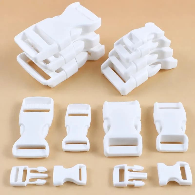 10-50 Pezzi Fibbie a Sgancio Rapido in Plastica da 10-38mm, Clip Laterali per Regolazione Cinghie Zaino, Fibbia per Cinghie, Moschettone Regolabile per Collare Cane