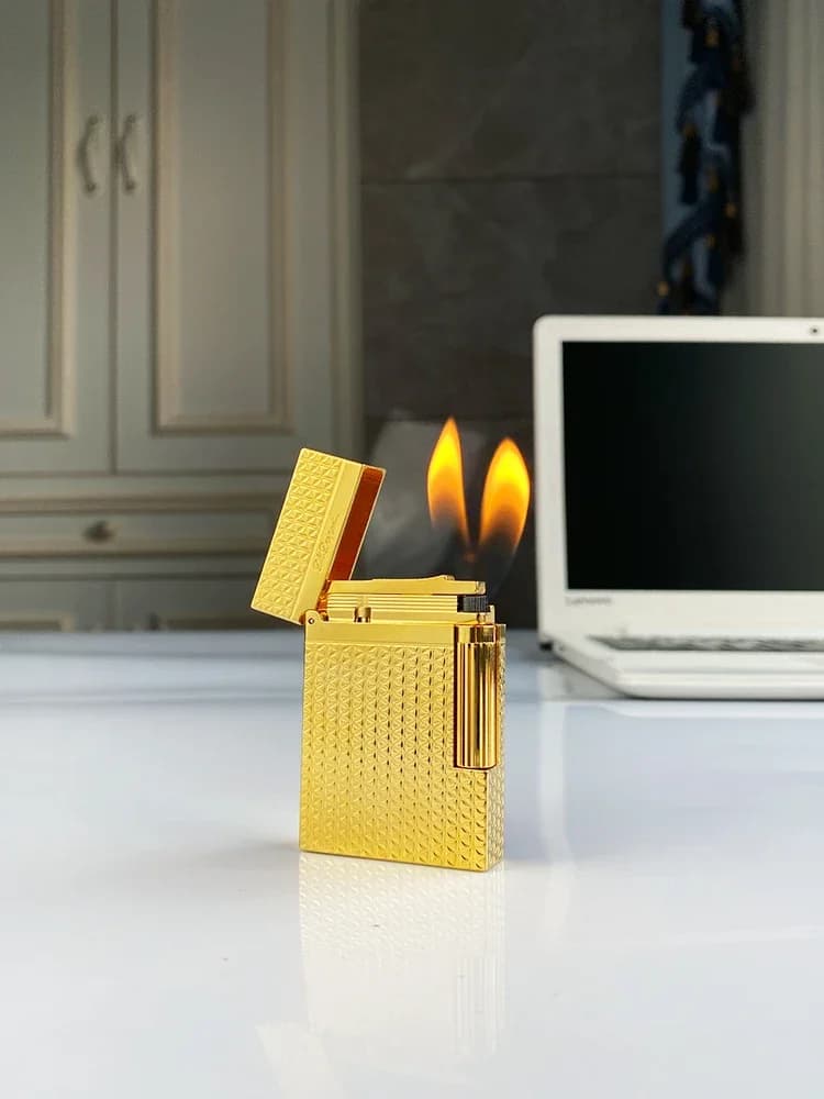 Accendino classico in metallo Langsheng nuovo di zecca, accendino ricaricabile, accendino sonoro, regalo di alta gamma, alla moda