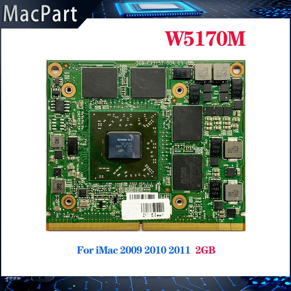 FirePro W5170M 2GB Graphics Card R9 M375 216-0866036 Video Card 109-C93157-00A 0K422C for Dell 7510 7710 iMac A1311 A1312