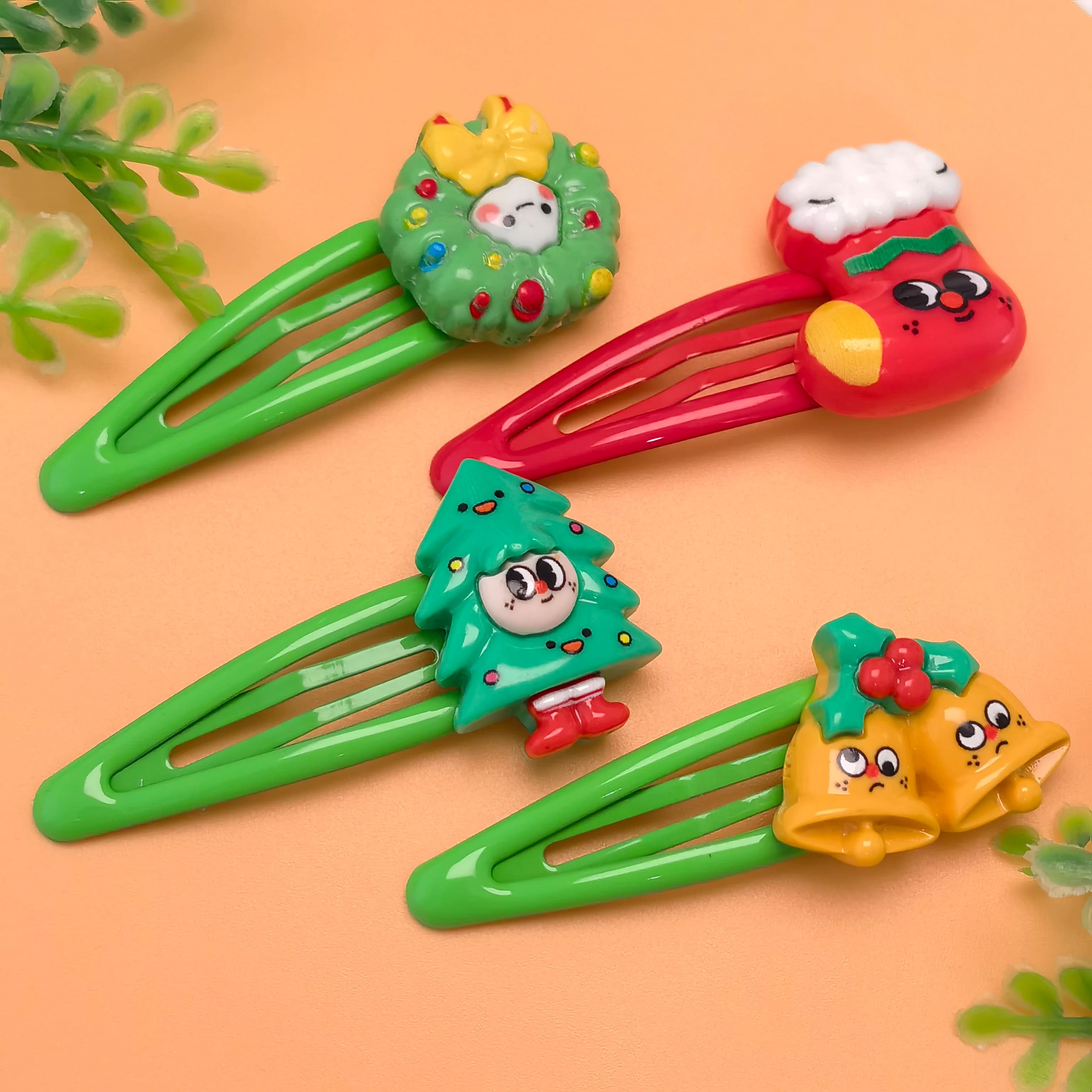 Christmas Hair Clip Set Girls Kids Christmas Decorations Supplies New Year's Party Decorations Kids Hair Accessories Wholesale