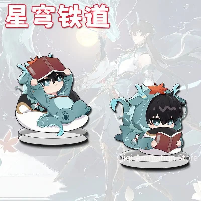 Versione Q Anime Honkai: Star Rail Dan Heng Cosplay Simpatico supporto in acrilico Collezione di accessori Ornamenti per il desktop Regali di Natale