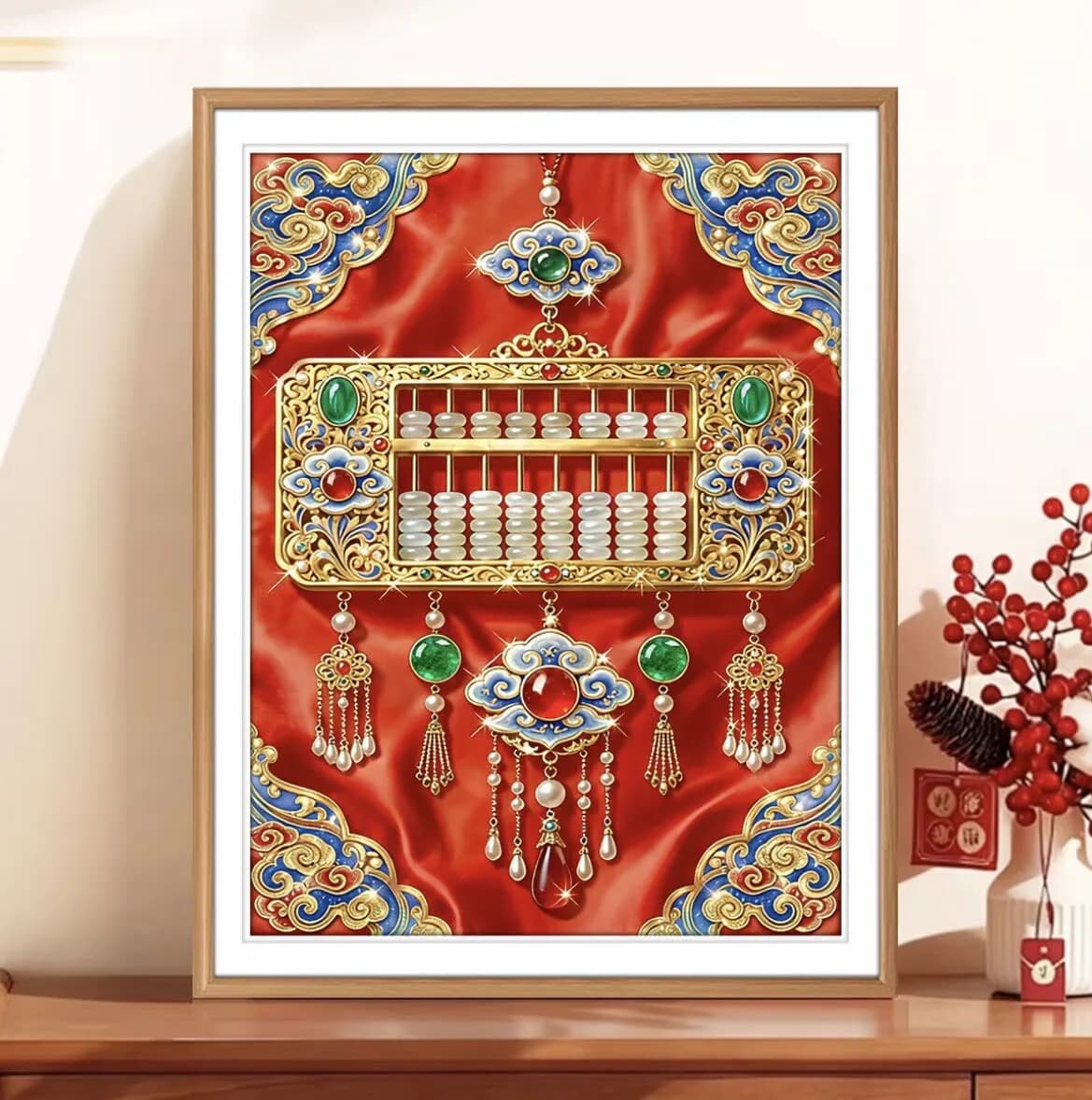 Abacus Printed Kits Cross Stitch 11CT 9CT Embroidery DIY Cotton Needlework Sets Crafts With Needles 34 Colors