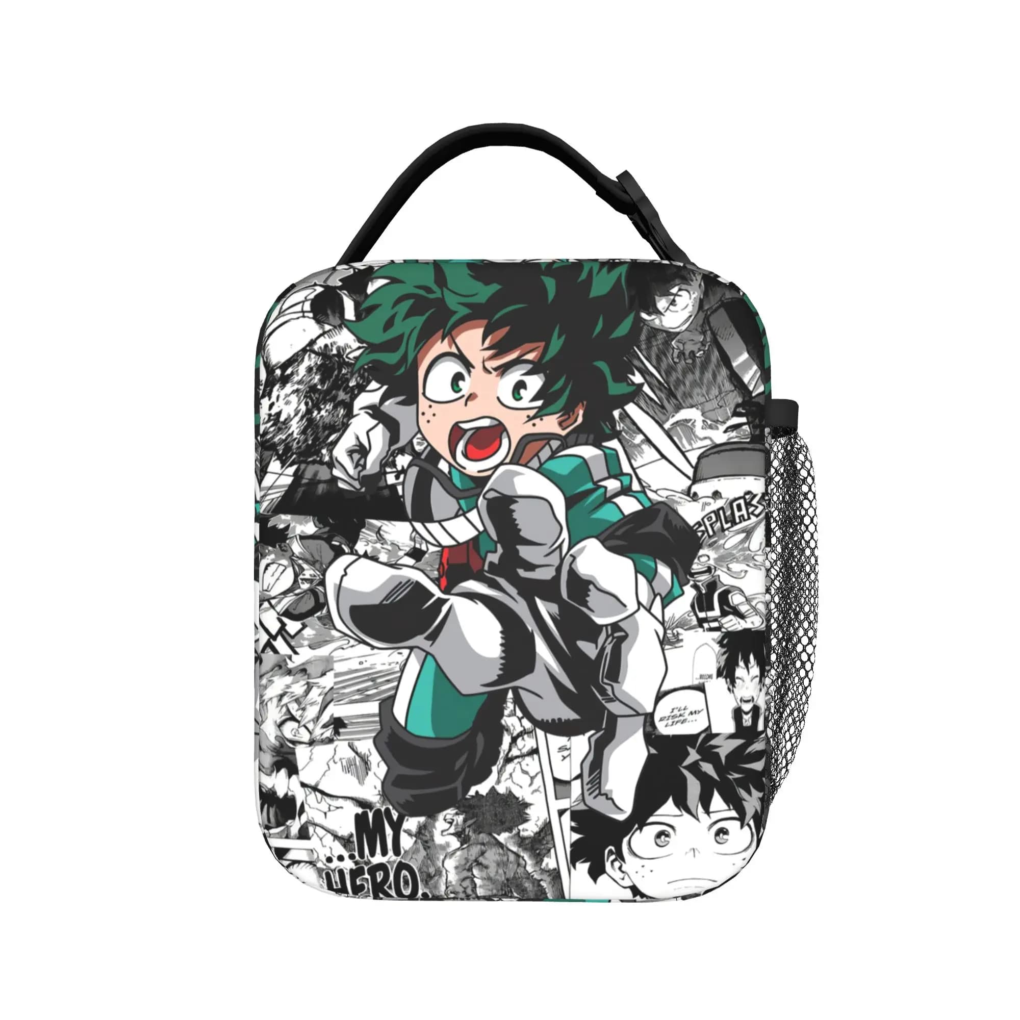 Borsa termica per il pranzo My Hero Academia Anime Deku Izuku Midoriya, contenitore termico riutilizzabile per alimenti, borsa termica per il pranzo