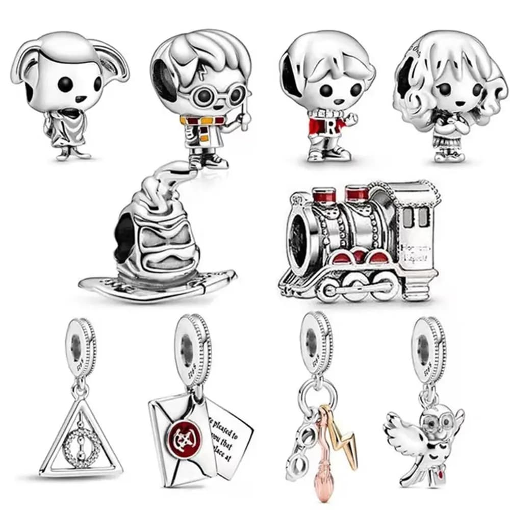 2025 100% Sterling Silver 925 Disney Charm Harry Potter Beads Suitable for Original DIY Bracelet, Women's Fashion Gift