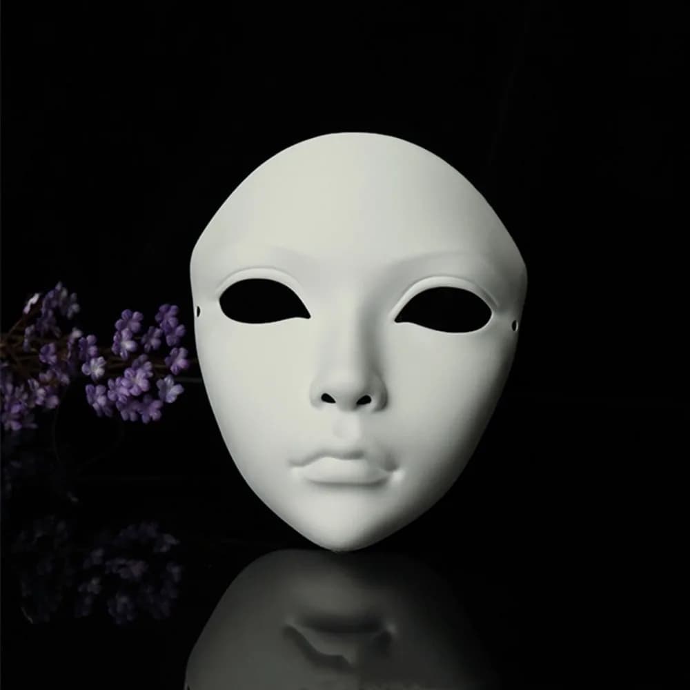 Maschera Geisha per Cosplay, Costume Completo, Maschera Giapponese Divertente per Travestimento, Regalo Giocattolo