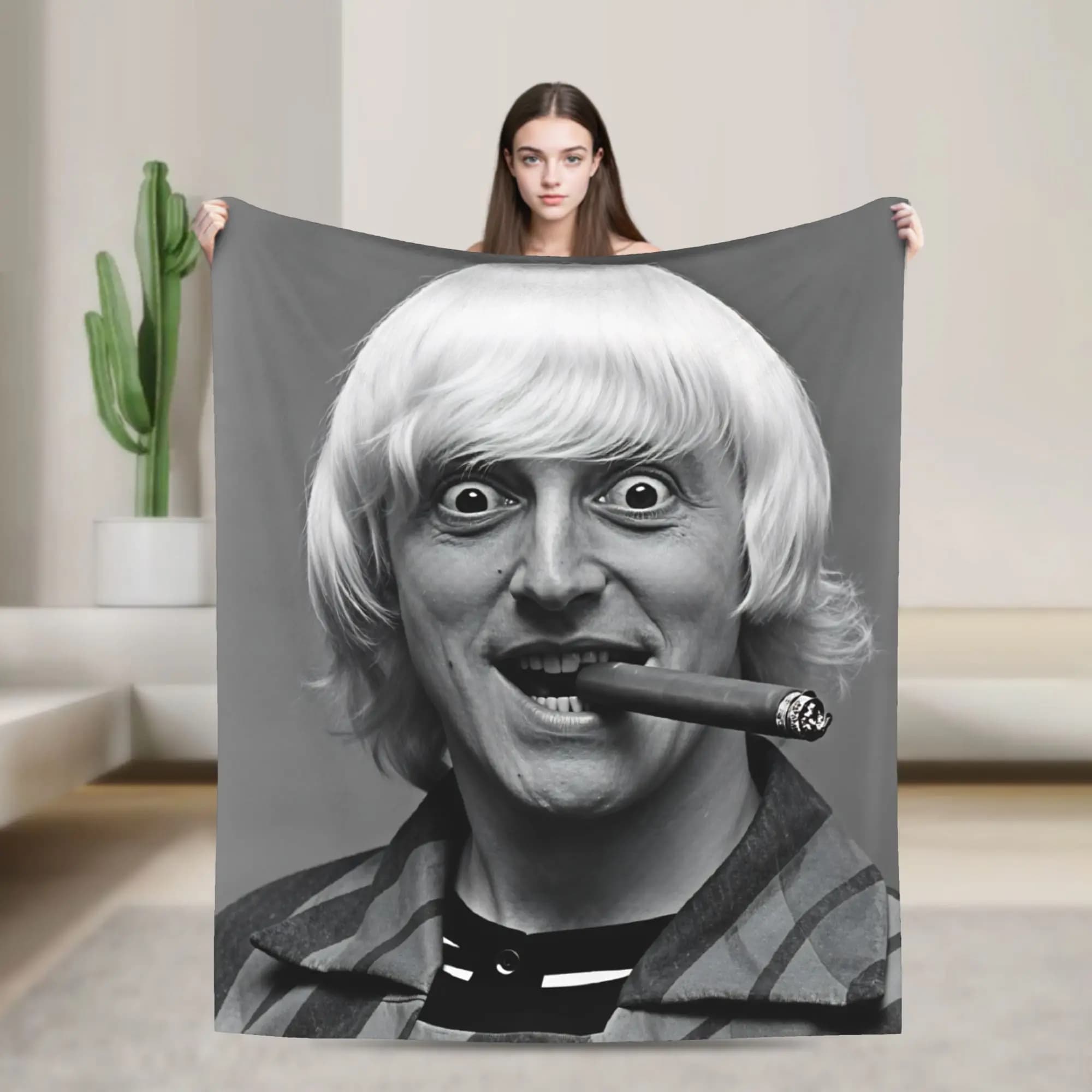 Soft Blanket Airplane Travel Jimmy Savile Throw Blanket Flannel Bedspread For Living Room Graphic Sofa Bed Cover