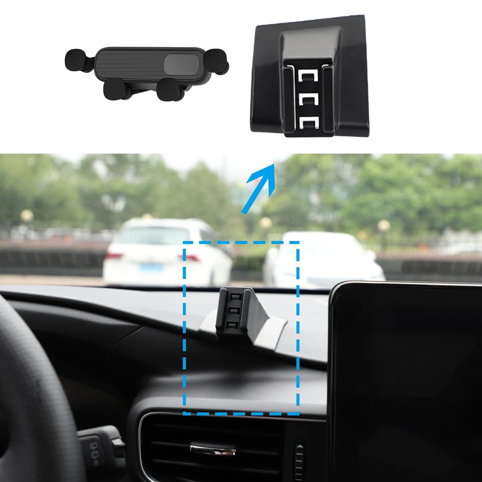 Supporto per telefono per auto adatto per Ford Explorer 2020 2021 Staffa GPS Supporto di navigazione Accessori auto