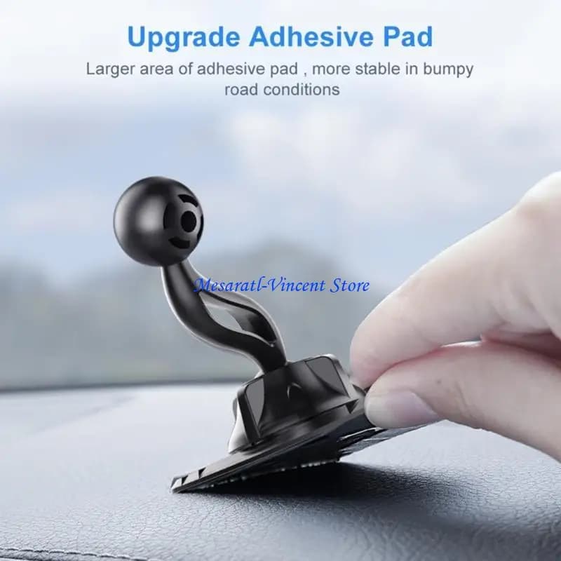 A70F Nero Supporto per telefono da cruscotto per auto Base adesiva Supporto per cellulare Testa a