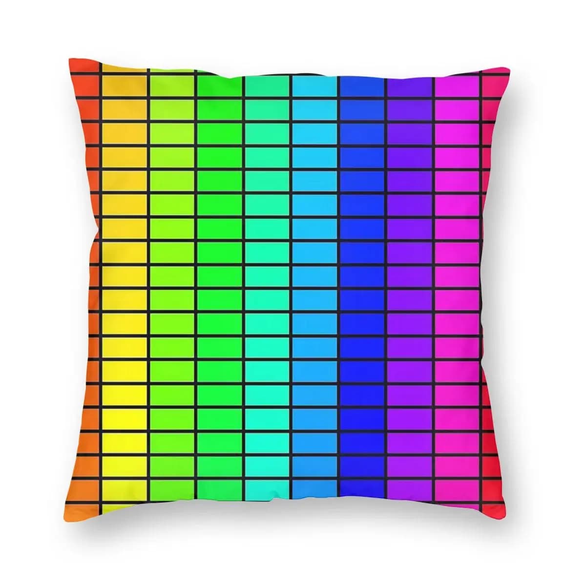 Gay Pride Flag Stripe GLBT LGBT Arcobaleno Federa quadrata Federa per cuscino Cuscino per divano di casa Soggiorno