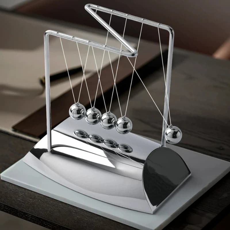 Newton's Balance Ball for Office Decor Kinetic Art Balance Pendulum Physics Perpetual Motion Display for Study Housewarming Gift