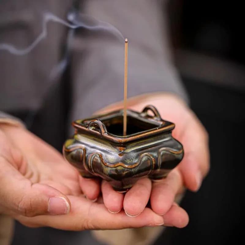Creative Stick porta incenso bruciatore di aromi quadrato Buddha Fragrance incensiere Base di incenso per interni decorazioni per la casa