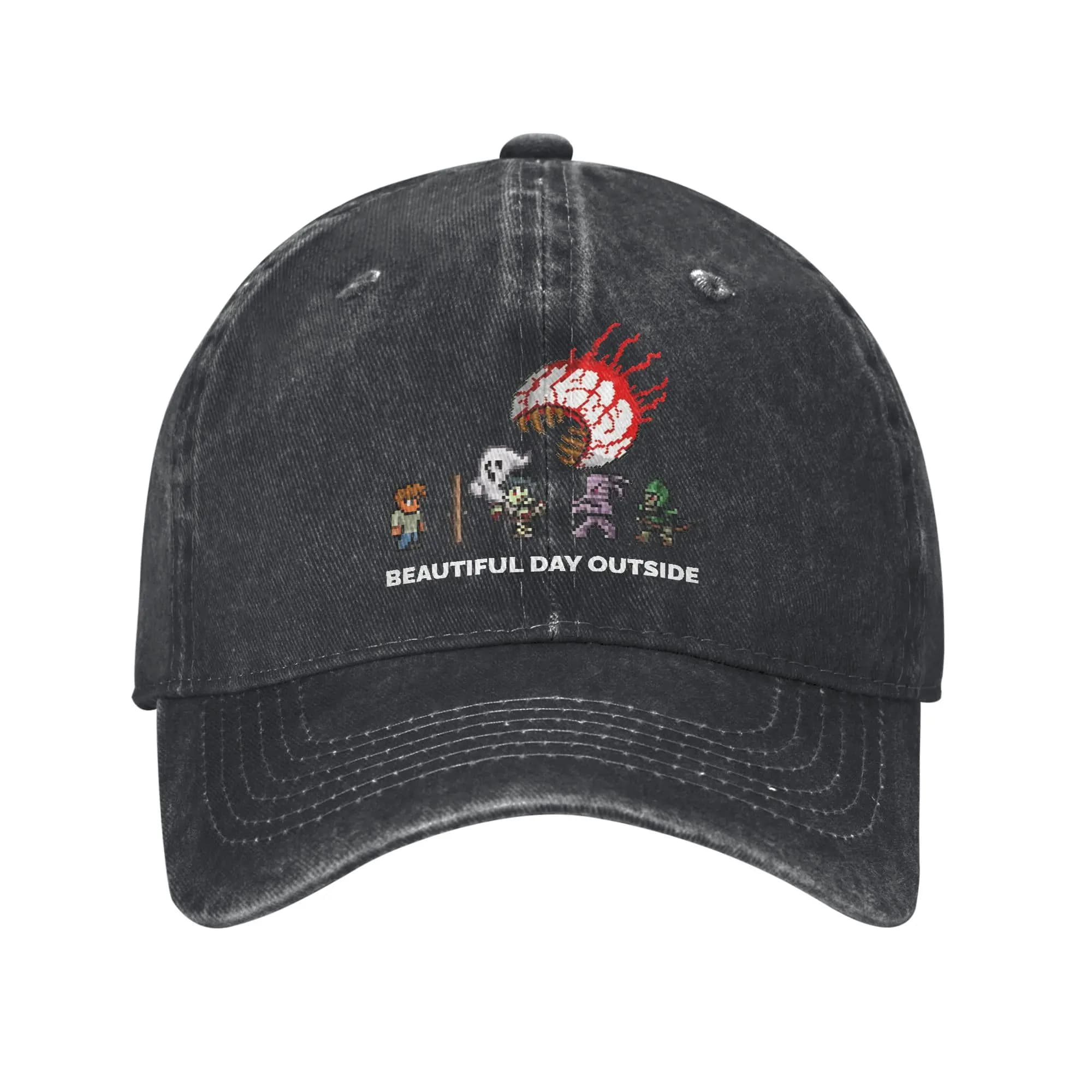 Cappellino da baseball lavato Terraria Game, cappello da camionista estivo per donna e uomo, stampa di design, cappellini da baseball per sport all'aperto e protezione solare