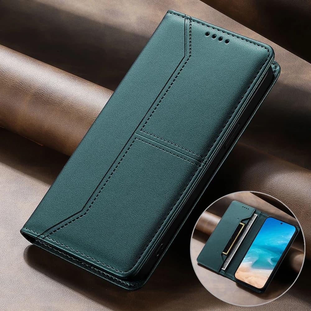 Custodia a Portafoglio in Pelle RFID Magnetica per Carte di Credito per OPPO Reno 15 FS 14 Pro 13 F 5G 4G, Cover Lusso per Telefono Reno15 15FS 14FS 13A 15F