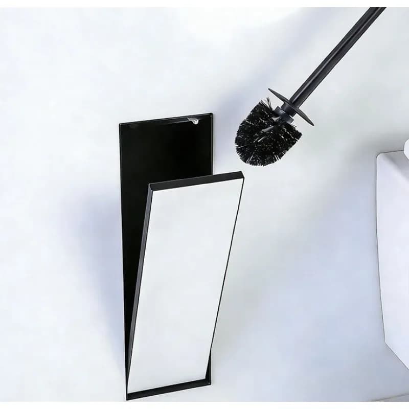 Embedded Hidden Toilet Brush Holder, 304 Stainless Steel Space-Saving Bathroom Storage Rack