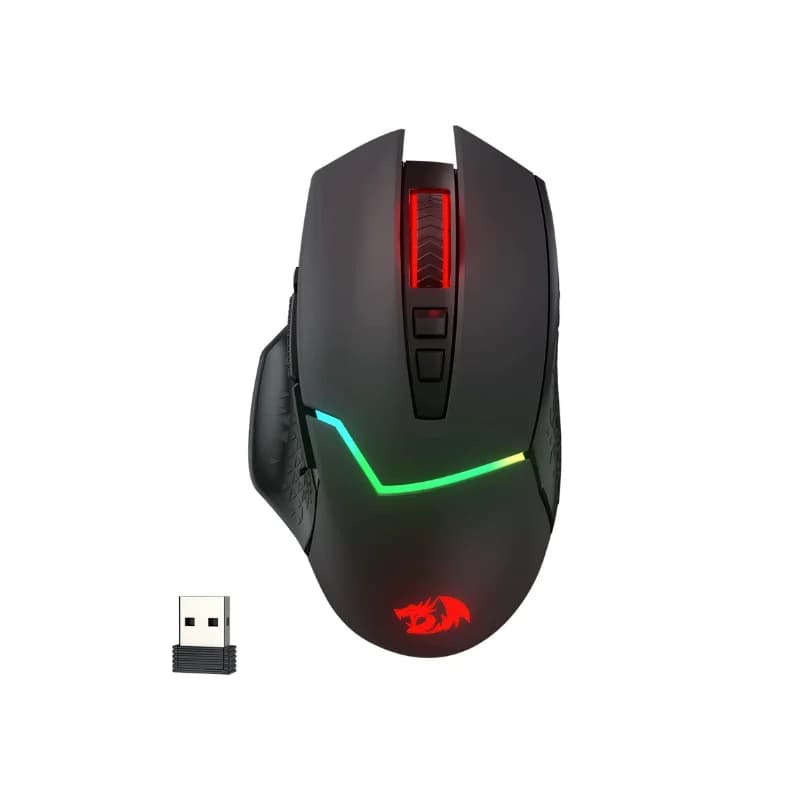 Mouse da gioco wireless Redragon M690 PRO Mouse cablato da 8000 DPI Tasto fuoco rapido 8 pulsanti macro per PC/Mac/laptop, mouse nero/bianco