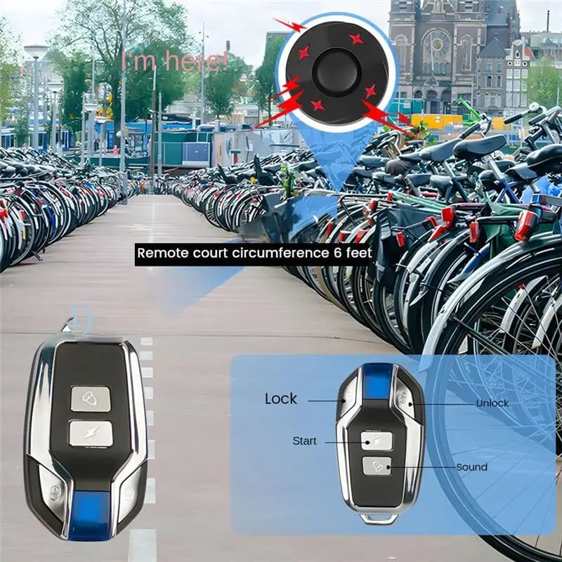 Luce Posteriore per Bicicletta BOFF con Allarme, Ricarica USB, Sensore di Frenata Intelligente e Telecomando