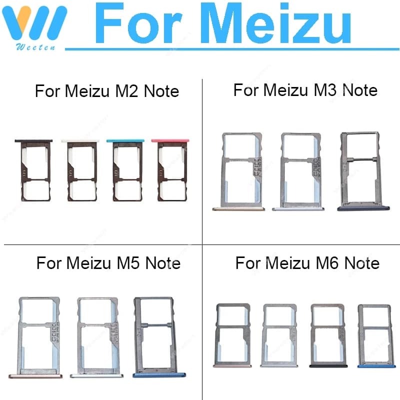 Sim Card Tray Slot Adapters Socket For Meizu Meilan M2 M3 M5 M6 Note M571c Sim Reader Card Holder Replacement Repair Parts