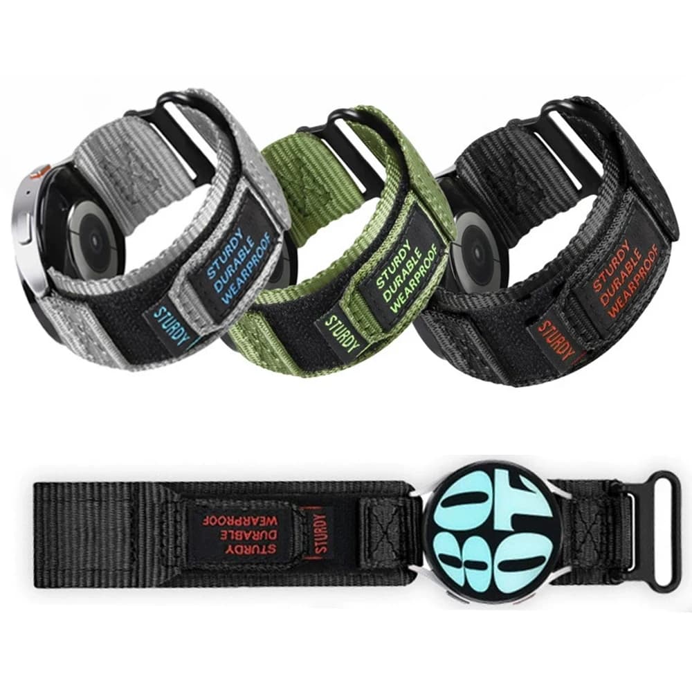 Cinturino per orologio in nylon da 22 mm per Garmin Vivoactive 4/Venu 2, cinturino sportivo di ricambio in velcro per Forerunner 255/Forerunner 265