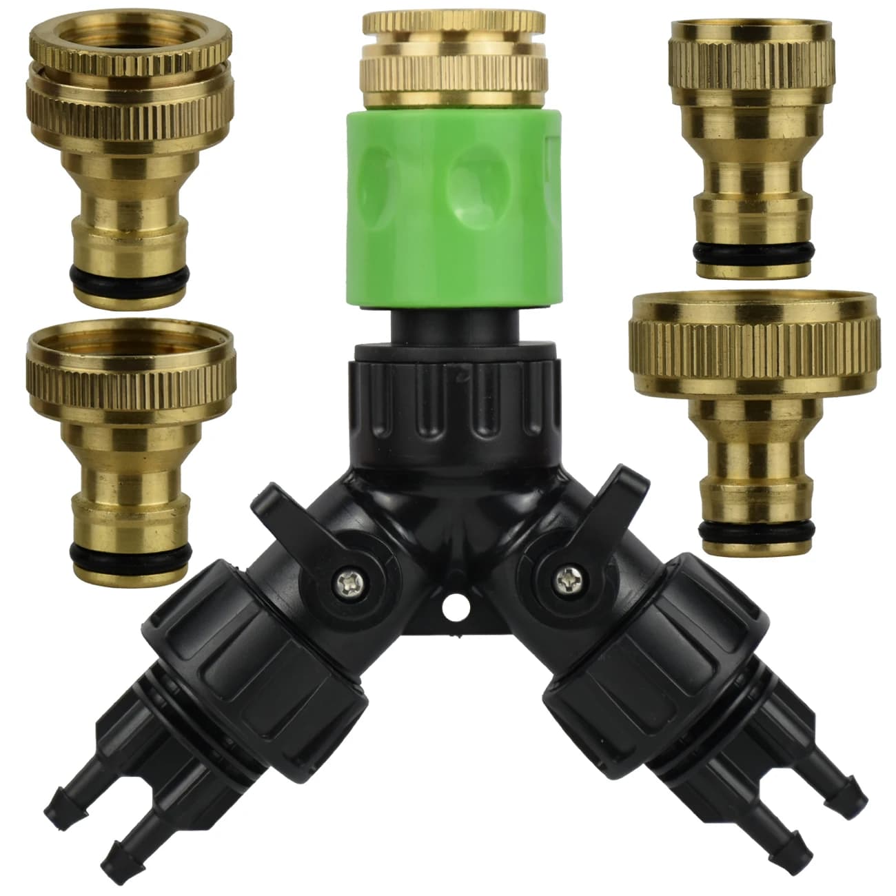 KESLA Tap Adapter Hose 2-Way 4-Way Splitter Adapter Connector 1/2'' 3/4'' to 1/4'' 3/8'' 16mm Pipe Barb Tubing Garden Tool