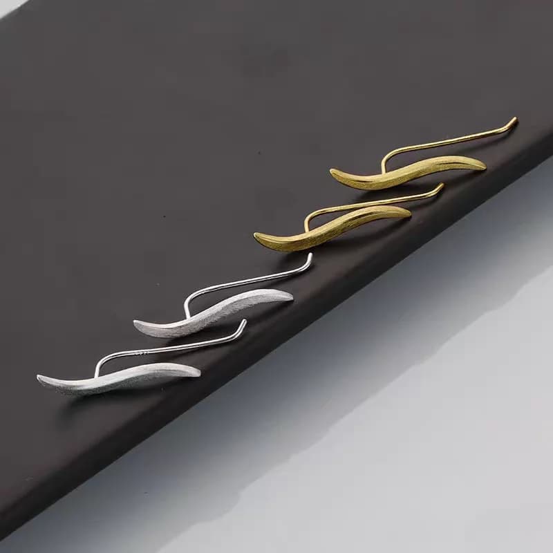 Orecchini aerodinamici in argento 925, regalo per ragazze, stile coreano, design semplice alla moda, eleganti ornamenti per le orecchie per le donne