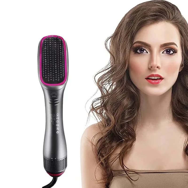 New Hot Air Brush 3 in 1 with Negative Ions, Smooth Plate and Woman Electric Hair Dryer - Ideal for Dropshipping