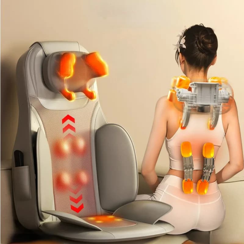 Massaggiatori cervicali a vibrazione multifunzionale, cuscino per massaggio lombare con pressa per impastare la schiena, cuscino per massaggiatore per glutei