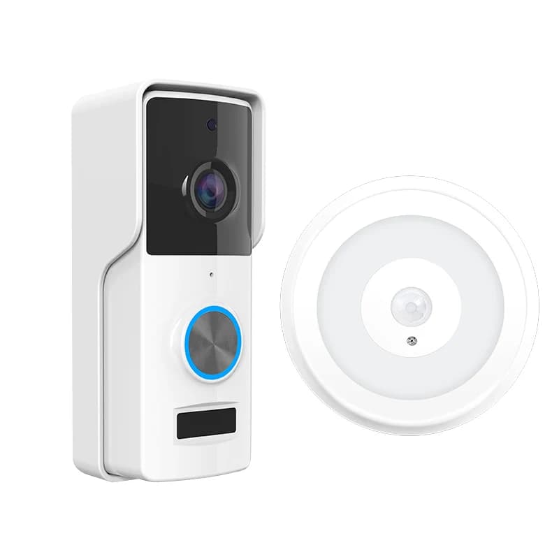2MP 1080P Tuya APP WIFI IP campanello Alimentazione a batteria 130 gradi grandangolare visore visivo per porta Videocitofono con campanello interno