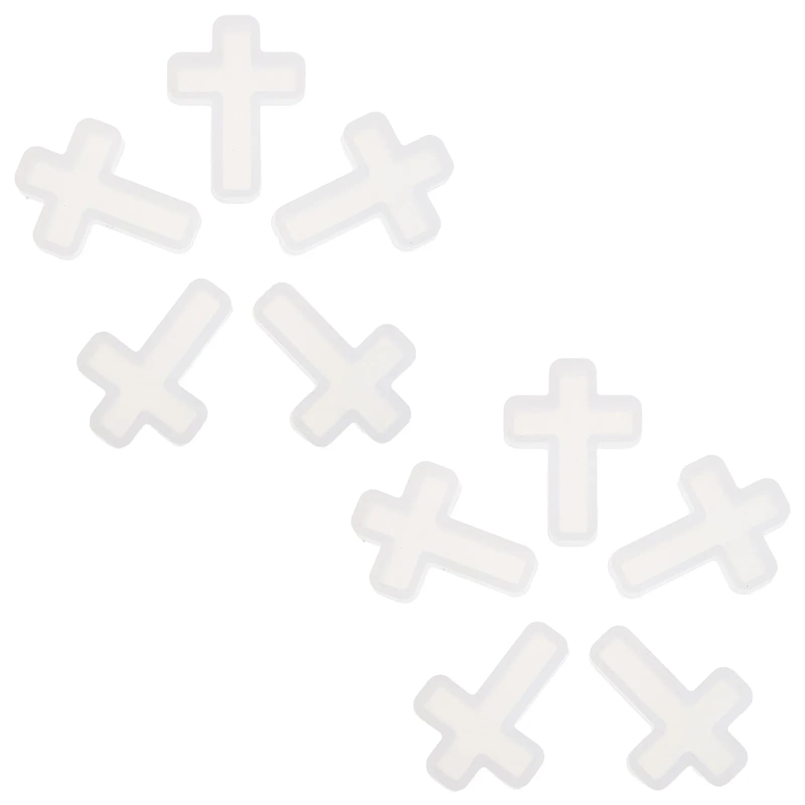12Pcs Cross Silicone Resin Molds Non-Stick Pendant Mold for DIY Jewelry Crafting Necklace Earring Epoxy Clay Earring Resin Mold