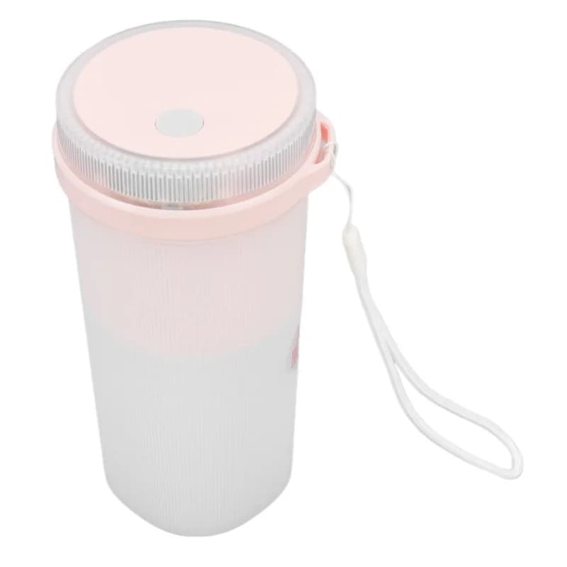 Frullatore elettrico ricaricabile USB da 300 ml con blocco di sicurezza, 6 lame e display con luce blu impermeabile per uso domestico