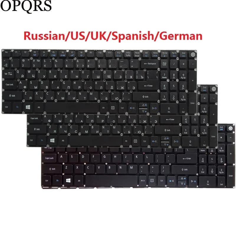 Per Acer Aspire 7 A715-71 A715-71G A715-72 A715-72G A717-71 A717-72 tastiera per laptop russa/usa/regno unito/spagnolo/latino/tedesco/italiano