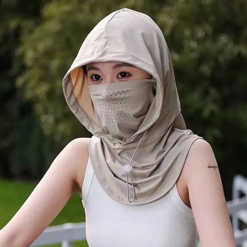 Sun Protection Mask Hat All In One Ice Silk Full Face Cover For Outdoor Sports Fishing Cycling Driving UV Protection Sun Hat