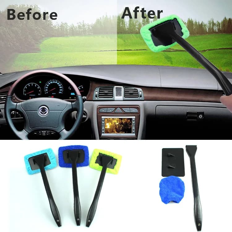 1 pcs detachable brush for washing self cleaning detergent for soft glass hood microfiber long handle brush for cleaning windscreen