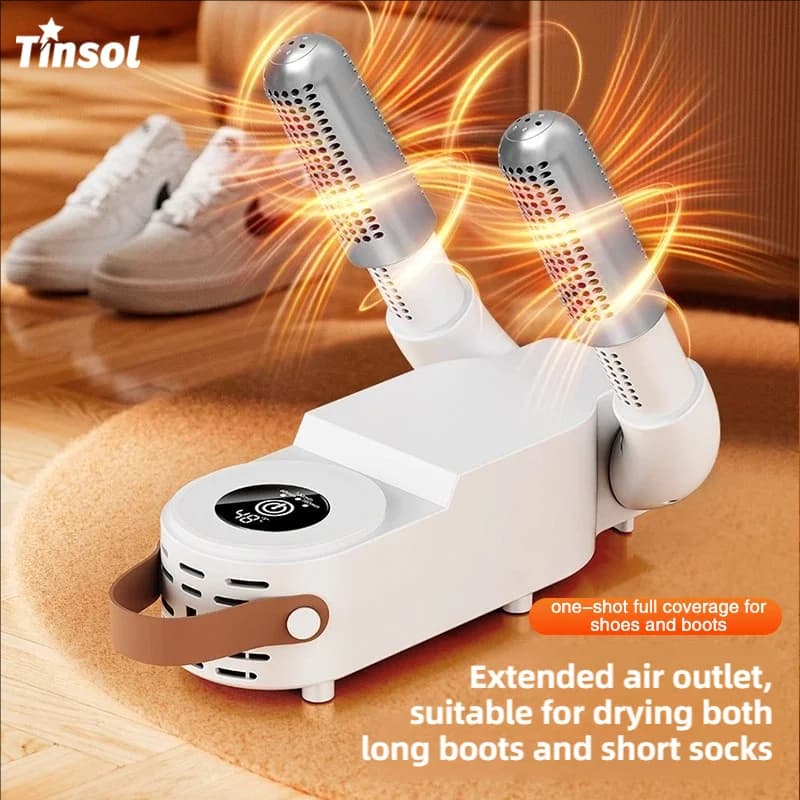 TINSOL Nuovo Touch Screen Pieghevole Asciuga Scarpe Riscaldamento Veloce Sterilizzazione Riscaldatore Calzini Asciugatrice Scarpa Deodorante Aria Calda Deumidificatore