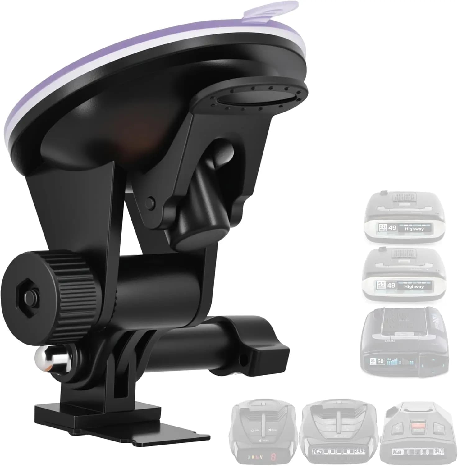 Supporto Radar per Escort Passport MAX, MAX II, MAX 360 per Rilevatore Cobra iRAD RAD 380 480i Supporto Radar con Ventosa per Parabrezza