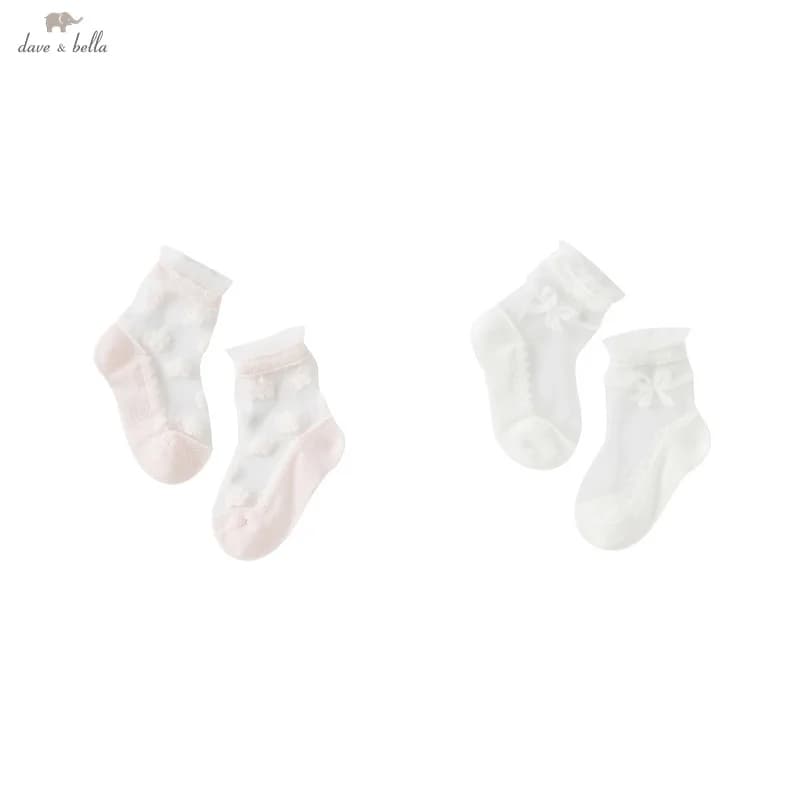 Dave Bella Summer Children's Thin Socks Baby Breathable Socks Boys Girls Short Socks Sweet Cute DB2251683