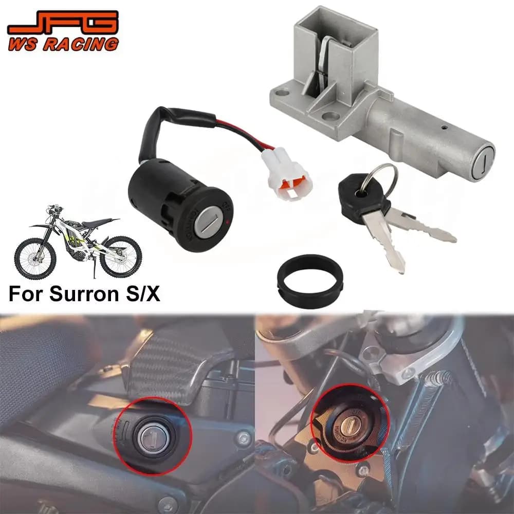 Per Surron Set di chiavi Moto Accessori Interruttore di accensione Blocco Set di chiavi Kit per Sur Ron SX Lightbee Light Bee SX Bici elettrica