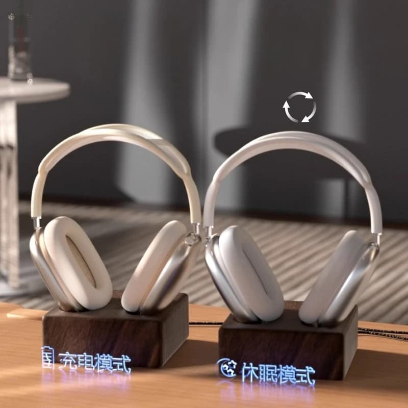 Original Magnetic wireless Headphone Holder Base Wood Desktop Storage Decoration Custom for AirpodsMax Headphone Stand Gifts
