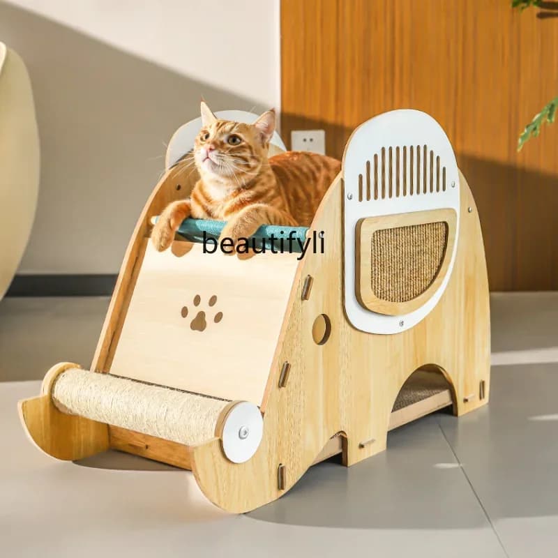 LJYCat Struttura da arrampicata con tiragraffi Nest Cat Tree All-in-One Rack Tiragraffi Piattaforma per saltare Giocattolo per gatti